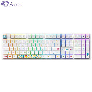 Akko 艾酷 5108S 三模机械键盘 108键 哆啦A梦-彩虹版 金粉轴