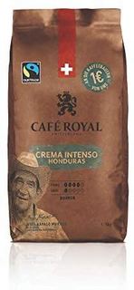 CAFE ROYAL 芮耀 洪都拉斯皇家咖啡厅 Crema Intenso 豆咖啡 1kg-公平贸易-强度 4/5-来自洪都拉斯的 100％ 阿拉比卡