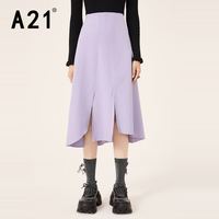 A21 女士开叉中长裙 F413217033