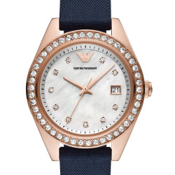 emporioarmani阿玛尼欧美女表镶钻时尚贝母陶瓷石英女士表ar11448