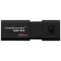 Kingston 金士顿 DataTraveler系列 DT100G3 USB 3.0 U盘 黑色 32GB USB-A