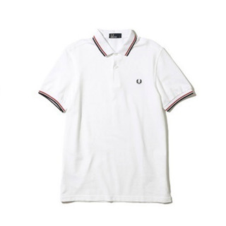 FRED PERRY 佛莱德·派瑞 男士短袖POLO衫 FPXPOCM3600XM 白色/红黑 M