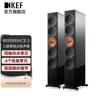 KEF REFERENCE 5 HiFi扬声器音响家庭影院无源音箱前置落地主箱三路落地式扬声器 1对 黑铝古铜