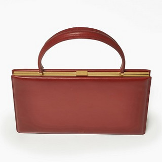 Celine Clasp Bag 红色中号手袋