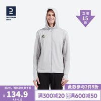 DECATHLON 迪卡侬 夏新款宽松外套长袖薄透气2020OVF 黑灰色 M 浅灰色 XS