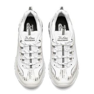 SKECHERS 斯凯奇 D'lites 1.0 男子休闲运动鞋 237158/WBK 白色 42.5