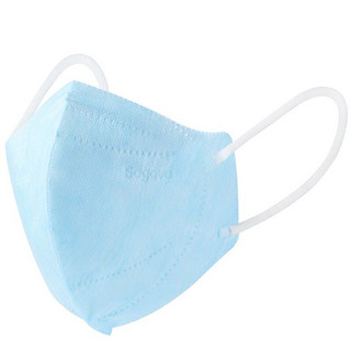 Sagovo 一次性医用口罩 灭菌型立体折叠舒适透气 耳带式 蓝色10只