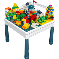 喜迪奇 1007 积木多功能学习桌 超大版 （70大颗粒积木+81粒滑道积木）