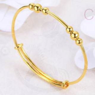 CHJ JEWELLERY 潮宏基 CD0001238700 儿童富贵足金手镯 4cm 10g