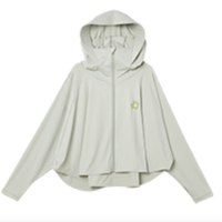 棉叔叔 333131001 女童防晒衣 灰绿色 165cm