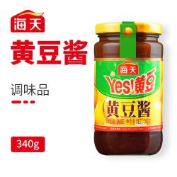 海天黄豆酱340g瓶装炒菜拌面下饭调味豆瓣火锅蘸料调味料