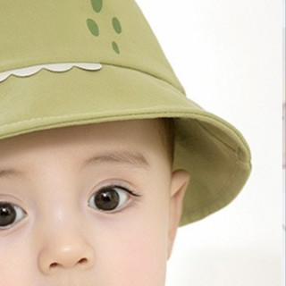 公主妈妈  PM3942 儿童渔夫帽 青蛙布款 绿色 46码