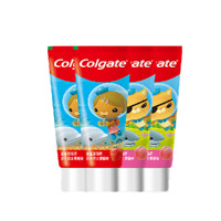 Colgate 高露洁 儿童牙膏 海底小纵队IP联名款 香香草莓味+蜜桃奶香味 70g*4支