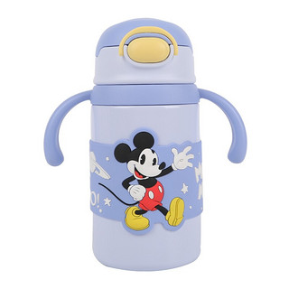 迪士尼（Disney）婴儿学饮杯 把手款儿童水杯 防摔防撞带手柄 重力球吸管杯宝宝水杯 米奇蓝色甜甜圈280ml 米奇（蓝色）420ML