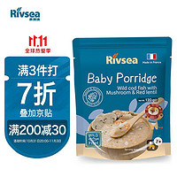 Rivsea 禾泱泱 婴儿辅食 鳕鱼蘑菇玉米粥 120g