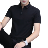 ROMON 罗蒙 男士短袖POLO衫 T118 黑色 XXXL