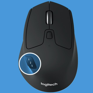 Logitech 罗技 M720 2.4G蓝牙 优联 双模无线鼠标 1000DPI 黑色