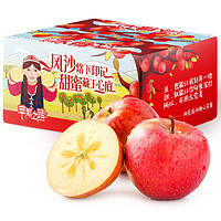 PLUS会员：百运通 冰糖心苹果 水果阿克苏红富士  彩箱装10斤一级果（单果80-85mm）