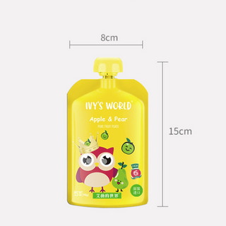 IVY'S WORLD 艾薇的世界 果泥 美版 3段 苹果香梨味 90g*2袋