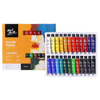 Mont Marte 蒙玛特 PMHS0034-3 丙烯颜料 12ml 24色+调色盘+画笔+调和液