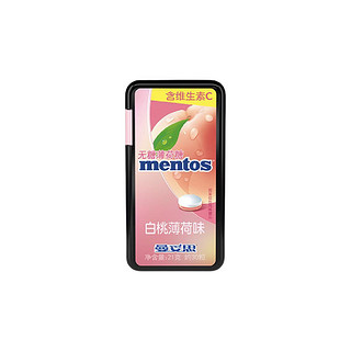 mentos 曼妥思 无糖 薄荷糖 白桃薄荷味 21g