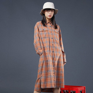 Meters bonwe 美特斯邦威 女士中长款衬衫式连衣裙 243364