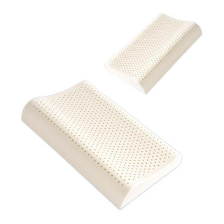 家纺 泰国进口颈椎枕橡胶枕 抗菌学生乳胶枕-50*30cm 白色