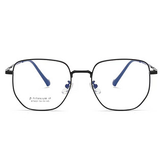 舒视光学 1.61防辐射非球面镜片（0-600度）+钛架大框近视眼镜框镜架