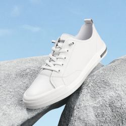 belle百丽男鞋新款专柜同款休闲百搭男士运动鞋板鞋轻便小白鞋