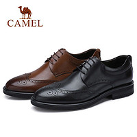 CAMEL 骆驼 男鞋2022春季新款商务男皮鞋系带德比鞋皮鞋