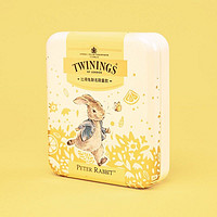 TWININGS 川宁 比得兔红茶旅行装 袋泡茶茶叶储存铁罐茶包盒茶罐黄色5袋*2g