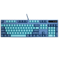 RAPOO 雷柏 V500 PRO 104键 有线机械键盘 青花蓝 雷柏黑轴 单光