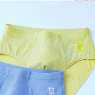 Hodo Men 红豆男装 AD301 男童三角内裤 3条装 浅蓝色+深蓝色+黄色 150cm