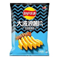 Lay's 乐事 大波浪 马铃薯片 铁板鱿鱼味 135g