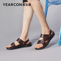 YEARCON 意尔康 男士沙滩真皮凉鞋 23ZS97854WE