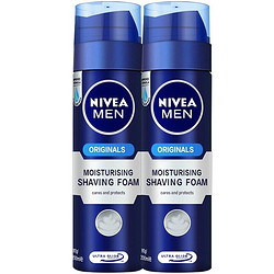 NIVEA MEN 妮维雅男士 妮维雅（NIVEA）男士剃须泡沫 剃须膏洁面套装（刮胡泡200ml*2+洁面50ml）