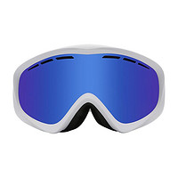 YEON 儿童滑雪镜双层柱面防撞击青少年滑雪镜高清防雾Y6-2202白框蓝片