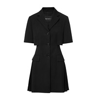 MO&Co. 摩安珂 女士短款西装连衣裙 MBB2DRS032 黑色 L