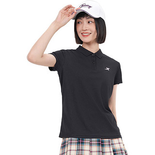 XTEP 特步 女子POLO衫 879228020424 黑色 M