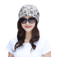 KISSYOUTHS 女士包头帽 蝴蝶灰 54-60