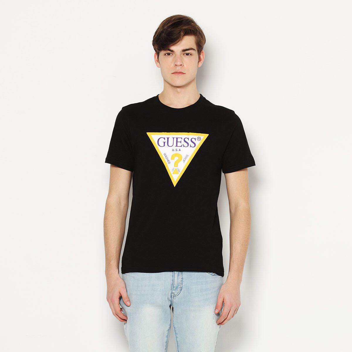 guess 盖尔斯 男士纯色t恤 mj2k9415k