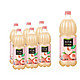 美汁源 汁汁桃桃 桃汁饮料 1.25L*6瓶 整箱装 可口可乐出品 新老包装随机发货