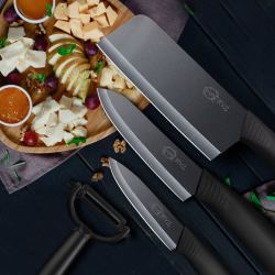 nici 礼祺 德国1986年品牌 陶瓷刀五件套 (不宜切排骨和玉米坚硬食材)