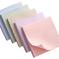 金值 500张（5本装）5色简约莫兰迪便签纸 便利贴76*76mm便签本N次贴记事便条可爱自粘留言本学生用文具用品