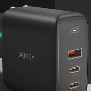 AUKEY 傲基科技 PA-B6S 氮化镓充电器 USB-A/双Type-C 90W 黑色