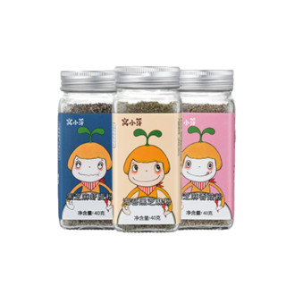 窝小芽 牡蛎黑芝麻粉+海苔黑芝麻粉+白芝麻猪肝粉 40g*3罐