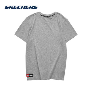 Skechers斯凯奇春夏男子运动休闲针织短袖圆领T恤衫L220M157