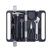 HOTO QWDGJ001 电动螺丝刀套装+手动工具家用维修车载五金工具箱