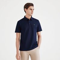 SEVEN 柒牌 男装短袖POLO衫男22夏季纯色男士polo上衣舒适透气polo衫