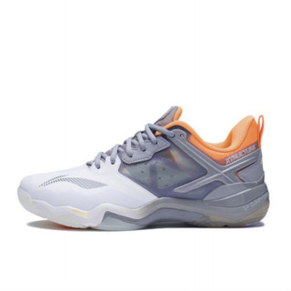 lining李宁音爆op男子羽毛球鞋ayzq0094凝雪灰标准白435